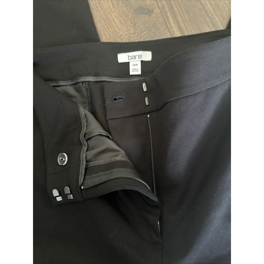 Bar III Women's Plus Size Compression Straight-Leg Pants Black 20W - Picture 8 of 10